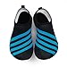 Cevinee Slip-on Water Shoes, Anti-slip Athletic Aqua Socks, for Outdoor Pool Beach Swim Exercise Workout - Blue Stripe, XL (US Women  9-10, Men  7.5-8.5)