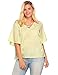 Zeagoo Plus Size Women's Loose Casual Blouse Cross Strap Chiffon T-shirt