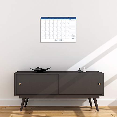 Nekmit 2019 Monthly Desk Pad Calendar, Ruled Blocks, 16-3/4" x 11-4/5", Blue - Thumbnail 4