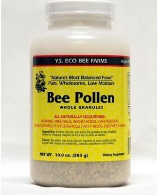 Bee Pollen - Low Moisture Whole Granulars - 10 oz (Pack of 3) by YS Organics
