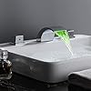 Lovedima Victoria Widespread Waterfall Faucet LED Bathroom Sink Faucet 3-Piece Basin Mixer Tap