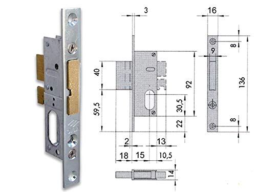 Cisa 48282 44245-18-0 INFILARE Lock Oval Cylinder F16