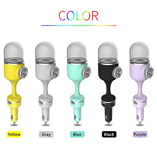 M3M Car Aromatherapy Humidifier Air Aromatherapy Machine 70ML Water Tank Air Purifier Dual USB Charging Interface For Car Home 60240Mm,Blue