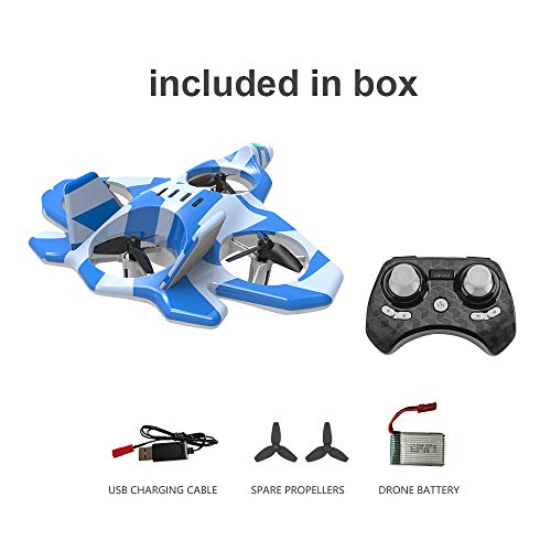 Zego F22 Remote Control Drone for Kids and Beginner Jet with 360° Flip, 2.4GHz 6-Axis Gyro Control System and 4 Blade Propellers,Best Gift for Kids (Blue) - Thumbnail 2