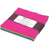 5in Squares Kona Solids Summer Colorway 42Pcs
