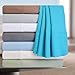 Superior CR600 Cotton Blend Bed, Solid Design, Elegant Sateen, House Basics, Set Includes 1 Flat, 1 Elastic Deep Pocket Fitted Sheet, 2 Pillowcases-Queen, Teal
