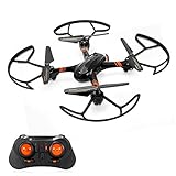Mini RC Helicopter, Mould King Super-F Remote Control Quadcopter Drone 4CH 2.4GHz 6-Axis Mini Drone RTF with Headless Mode LED Flashing (Black)