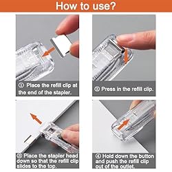 DSBGKJI 2 PCS Handheld Reusable Creative Stapler