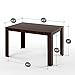 ZINUS Vialeta Mission Style Wood Dining Table Only, Espresso