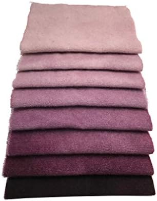 Winterberry Cabin Hand-Dyed Felted 100% Wool; Beach Plum 8 pc Charm Bundle