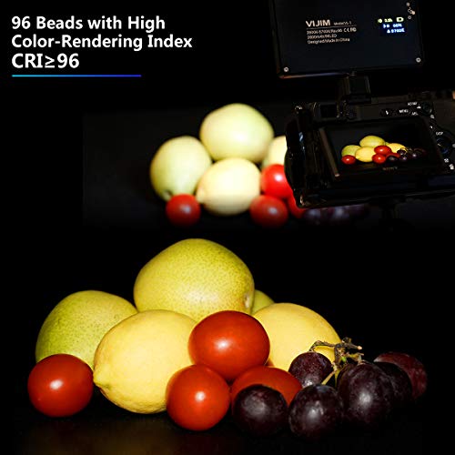 VIJIM DSLR LED Video Light on-Camera Dimmable Bi-Color 3200-5600K CRI 96+ Built-in 2800mAh Battery 96 Beads Magnetic Vlog Fill Lighting for Livestream YouTube - Thumbnail 4