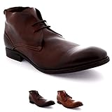 Mens H by Hudson Osbourne Work Formal Leather Vintage Winter Chukka Boot