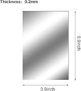 Fantasyon 10 Pack Self Adhesive Mirror Tiles 4x6 inch PET Flexible Sticker view 7