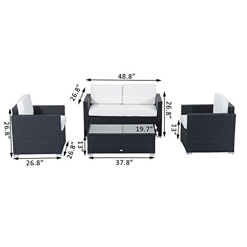 6 Outsunny+Cushioned+Sectional+Conversation+Furniture