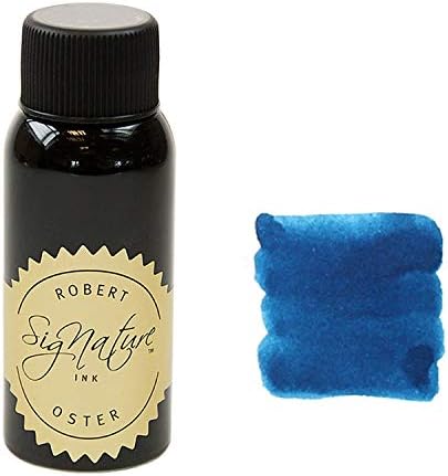 Robert Oster School Blue - Blue Signature Fountain Pen Ink Bottle – 50ml - Non Toxic, Dye Based Ink For Dip Pens & Fountain Pens, Bottled in Pet Plastic Bottle, Made In Australia - 50843