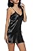 Avidlove Women Sexy Lingerie Satin Nightgown Chemises Slip Sleepwear Black M