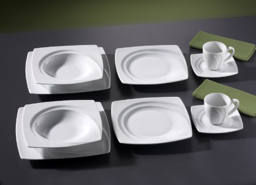 CreaTable, 13161, Serie Celebration weiss, 18-teiliges Geschirrset, Kaffeeservice aus Porzellan, spülmaschinen- und mikrowellengeeignet, Made in Europe – Bild 3