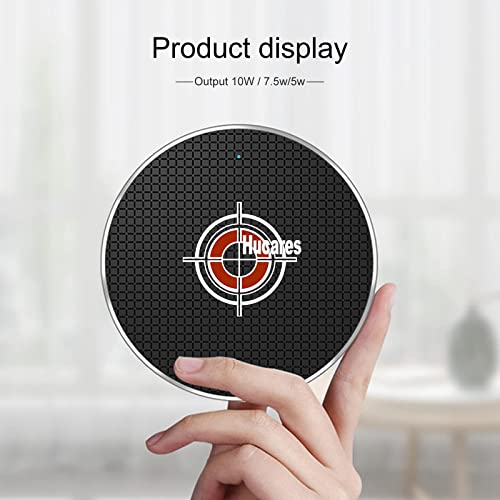 Hucares Wireless Charger 10W Max Fast Charging Pad Compatible with iPhone 13/12/SE 2020/11/XS Max/XR/X/8 10W Compatible Samsung Galaxy S21/S20/S10/S9/S8/Note 20/10 LG AirPods Pro(No AC Adapter)