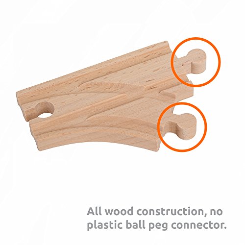 56 Piece Wooden Train Track Expansion Pack with Tunnel Compatible Thomas Wooden Railway Brio Chuggington Imaginarium Set by Orbrium Toys.