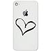Heart Love Peace Vinyl Cell Phone Decal for Smartphone (White 2