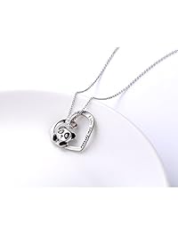 Collar con colgante de corazón de plata de ley 925 con palabras grabadas, cadena de 18.0 in para mujeres y niñas, regalo de graduación, regalo de cumpleaños