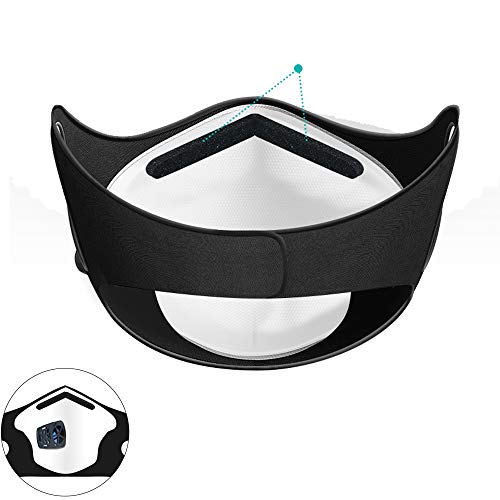 LSGTT Personal Smart Electric Air Face Mask,Reusable Wearable Air Purifiers Mask,With Fan for Air Supply, Used for Cycling,Running, Weeding, Outdoor Sports