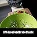 Culinary Elements 6-inch Mini Colander with Double Handles and Deep Bowl, Green, 1-pack