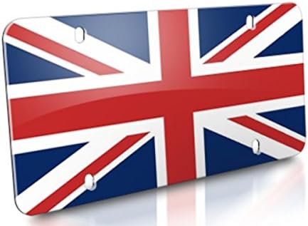 Union Jack Flag License Plate