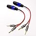 CNCESS CESS-004 Banana Plug to Female Speakon Speaker Adapter Cable 12AWG - 2 Pack (4mm Banana)