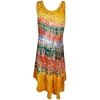 Mogul Interior Women's Beach Dresses Caftan Lounger Colorful Coverup One Size