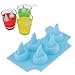 Alicenter(TM) Silicone Blue Shark Fin Ice Tray Cube Freeze Maker Chocolate Mould Mold H