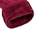 Tomily Womens Touch Screen Phone Fleece Windproof Gloves Winter Warm Wear (Wine Red)