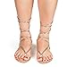 DREAM PAIRS DARRE New Women Fashion Crisscross Lace Up Summer Gladiator Design Flat Sandals DARRE GOLD SIZE 8