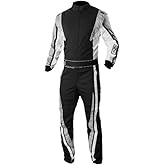 K1 RaceGear 20-VIC-N-LXL Driving Suit, Victory, 1-Piece, SFI 3.2/1, Single Layer, Proban, Black, Large/X-Large, Each