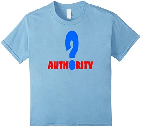 Kids Question Authority T-Shirt 6 Baby Blue
