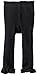 Jefferies Socks Baby Girls' Pima Ruffle Footless Tight, Black, 6 18 Months