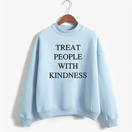 sterrp Treat People with Kindness Women's Sweatshirt Casual Warm Pullover Hoodie