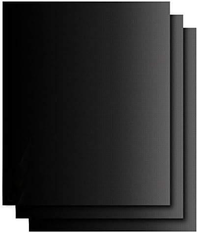 Jarsant Grill Mat Set of 3 100% Non-stick BBQ Grill &amp; Baking Mats FDA-Approved, PFOA Free, Reusable and Easy to Clean - Works on Gas, Charcoal, Electric Grill and More - 16.16 x 12.99 Inch Black