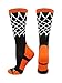 MadSportsStuff Crew Length Elite Basketball Socks with Net (Black/Orange, Small)