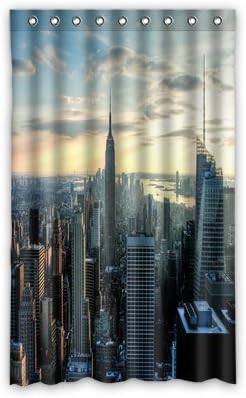 Shading Blackout Thermal Insulation Window Curtains Custom New York City Skyline Window Window Curtain 52" x 84" Inch - 1 Piece