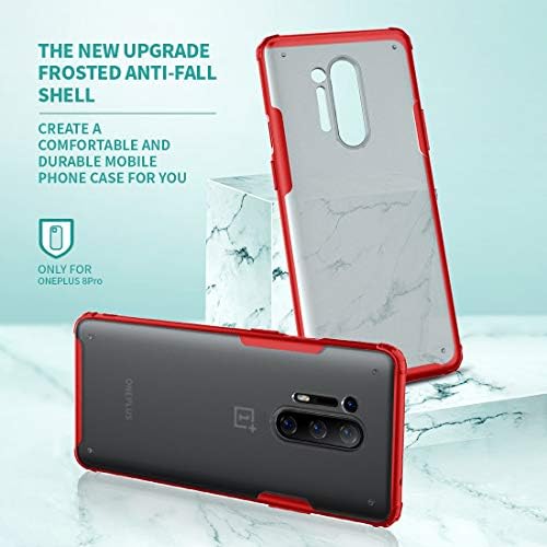 DDJ Oneplus 8 Pro Case, Oneplus 8 Pro Cover, [Translucent Frosted Back Sheet] [Lightweight