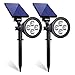 Iextreme Solar Spotlights, 4 LED Waterproof Solar Spotlight 180 ° Adjustable Wall Light, 2-in-1 Security Lighting, Auto On/Off Landscape Lights for Gardens Patio Deck Yard Driveway Pool Area(2 Pack)