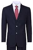 Men's 2 Piece Single Breasted 2 Button Suit - Black