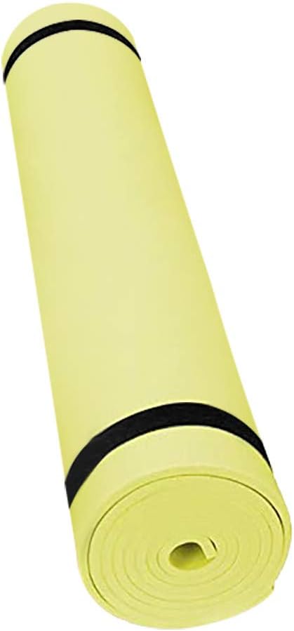 UNKN Durable Portable Solid Non-Slip Fitness Yoga Mat Pilates Mat Yoga Mat Extra Thick Non Slip Exercise Fitness Mat (Yellow)