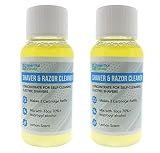 Essential Values 1 Fl OZ Shaver & Razor Cleaner - (3x Concentrated - 2 Pack) for Replacement Braun Clean & Renew Cartridge Refills