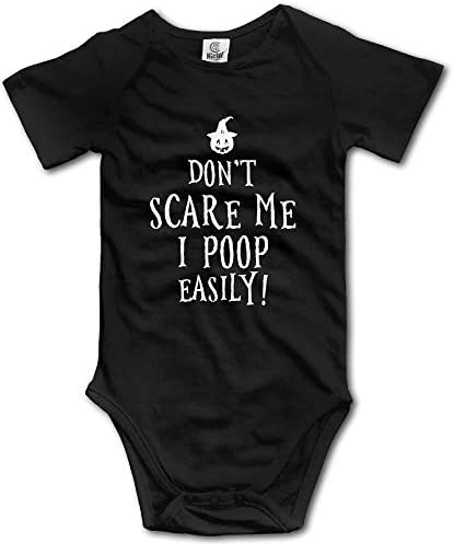 fhcbfgd Don't Scare Me I Poop Easily Baby Girls Cotton Short Sleeves Onesies