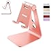 Skomet aluminum adjustable multi-angle phone stand, holder, dock - for iPhone, Samsung, and other smartphone devices - Rose Gold