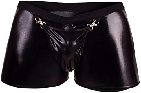 OrchidAmor Mens Seductive Lingerie Artificial Leather Open Crotch Bodysuit Underpants Hot Night Out Comfy Chemises