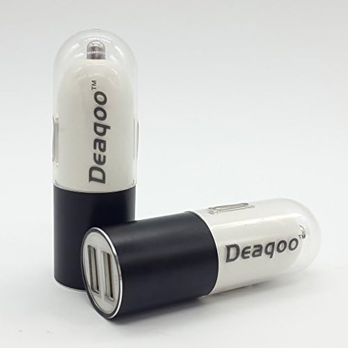 Car Charger, Deaqoo 3.1A 2 Smart Port Car Charger [Black] for iPhone 7 6S Plus 6 Plus 6 5SE 5S 5 5C 4S, Samsung Galaxy S7 S6 Edge, Note 7 5 4 S5 Tab S,LG G5 G4,HTC,Nexus 5X 6P,iPads Pro Portable