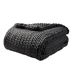 YnM Weighted Blanket, Handmade Chunky Yarn Knitted